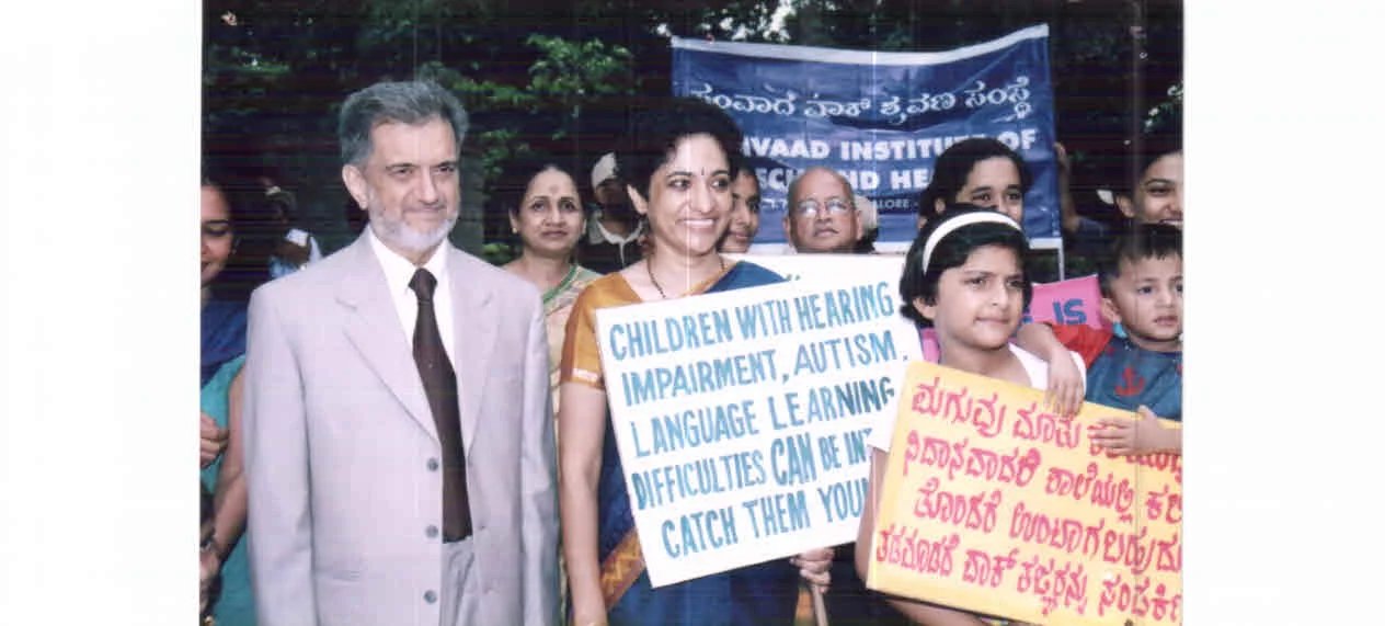 Staff and students on the awareness walkathon