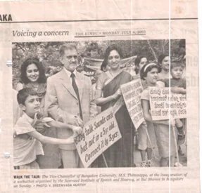 Awareness walkathon for speech and hearing disabilities