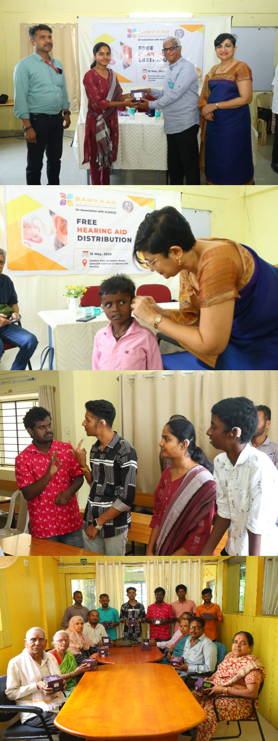 Samvaad Foundation, charitable wing of Samvaad Institute distributed 348 Free Hearing Aids