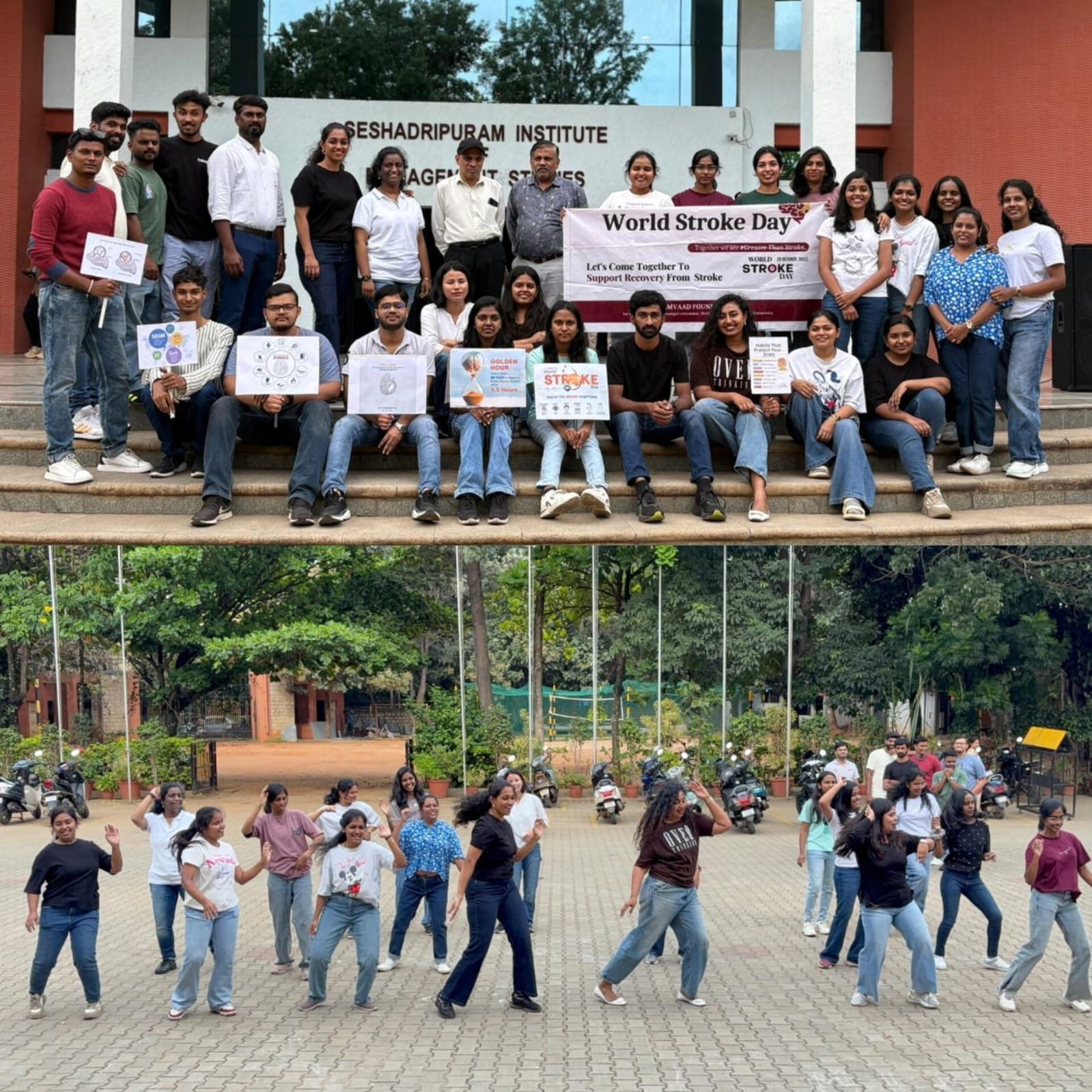 Samvaad Institute celebrated World Stroke Day with a vibrant flash mob at Sheshadripuram Degree…